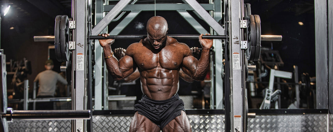 Bodybuilder Samson Dauda doing Squats