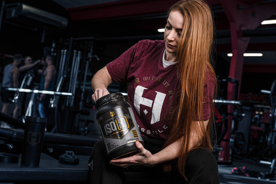 IFBB Pro Tilda Selby mixing ISO[H1] whey protein isolate powder