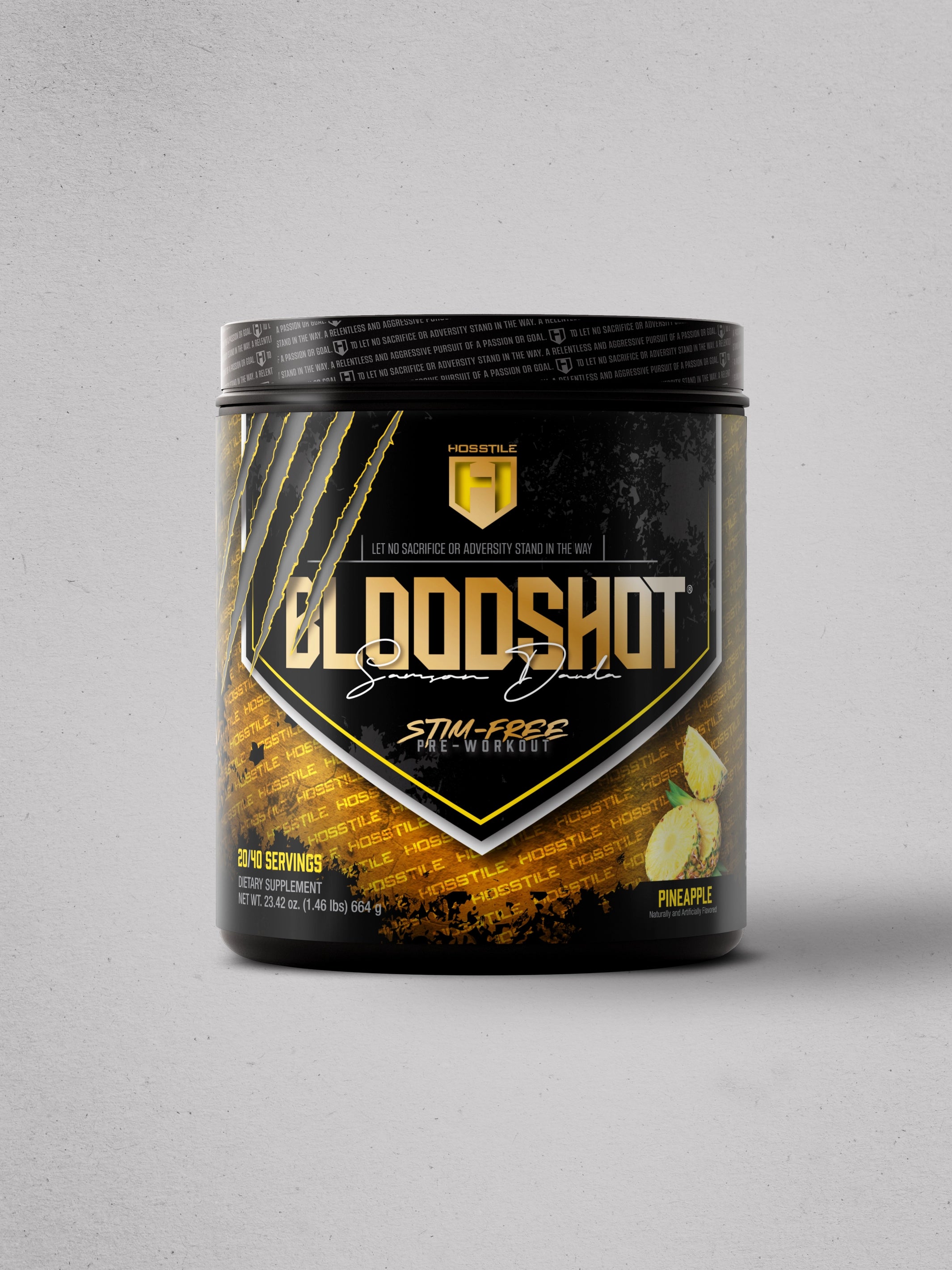 Bloodshot NonStim PreWorkout Hosstile Pineapple Flavor