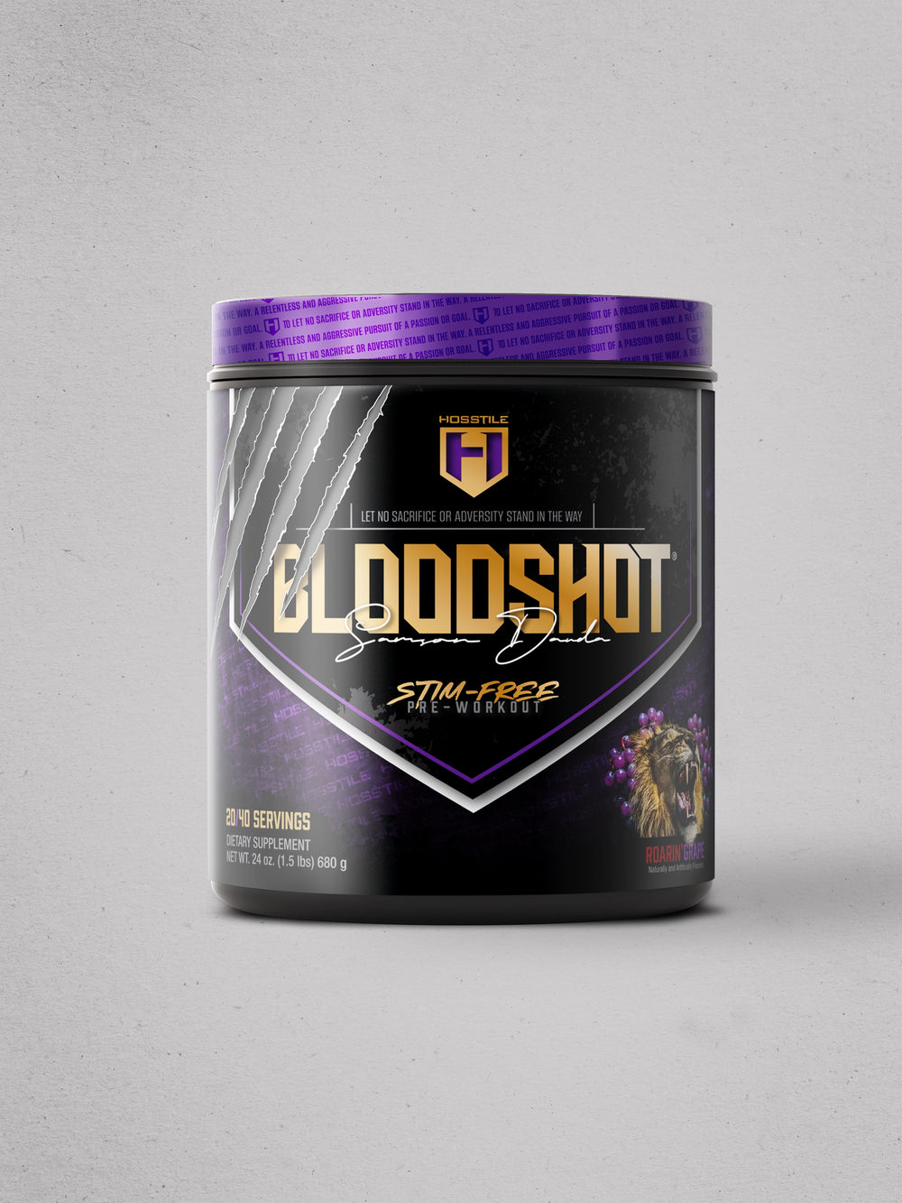 Bloodshot Non Stimulant Preworkout Roarin' Grape Samson Dauda Signature Series