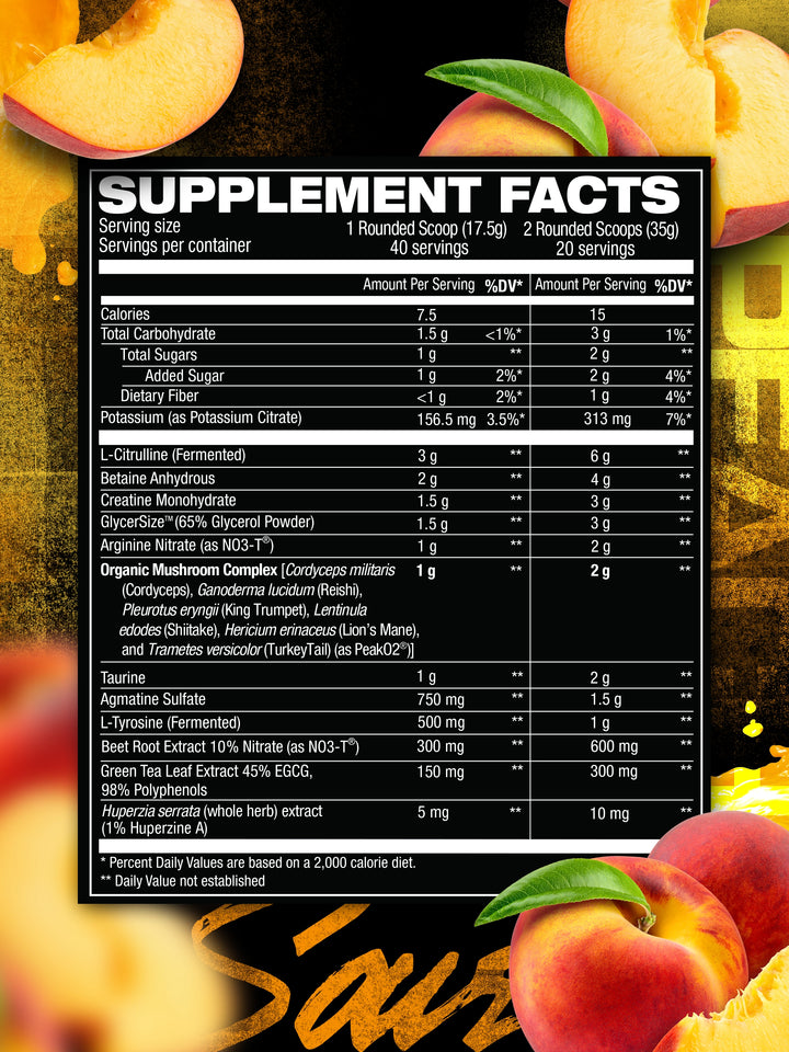 Hosstile Bloodshot Stim Free Pre-workout Sour Peach#flavor_sour-peach