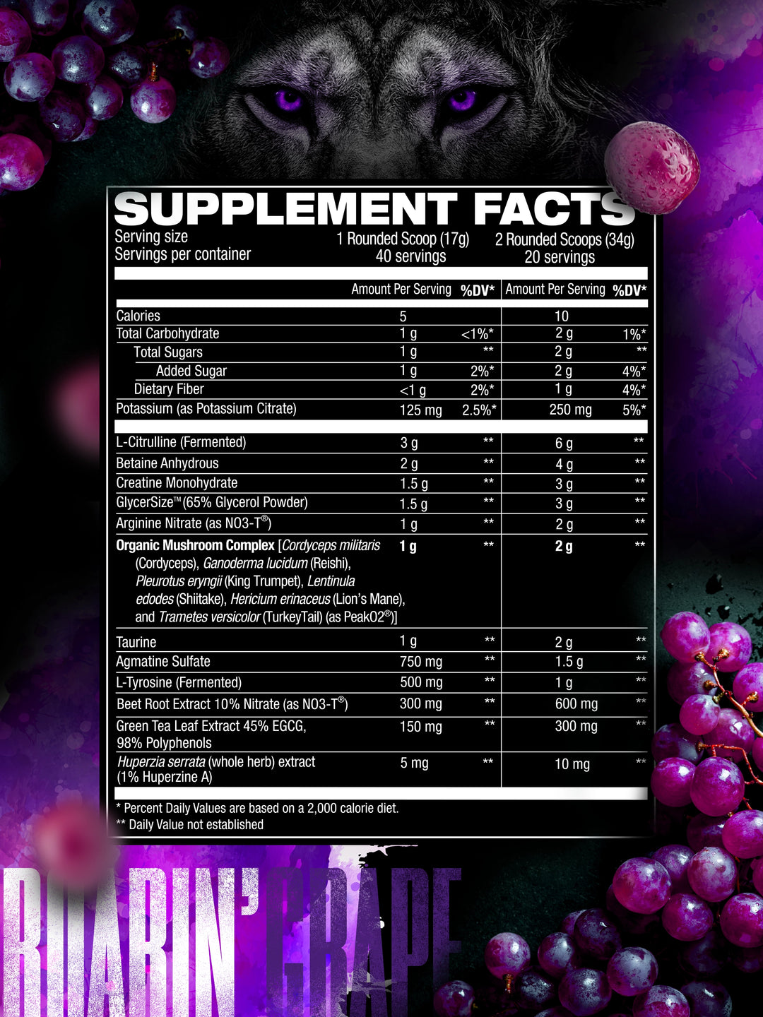 Bloodshot Non Stimulant Preworkout Roarin' Grape Samson Dauda Signature Series