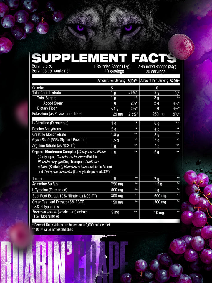Bloodshot Non Stimulant Preworkout Roarin' Grape Samson Dauda Signature Series