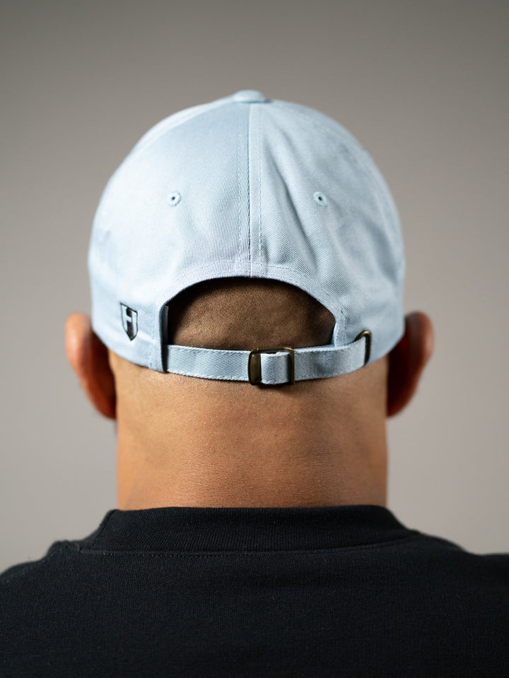 Hosstile dad hat Model Bodybuilder Fouad Abiad light blue#color_light-blue