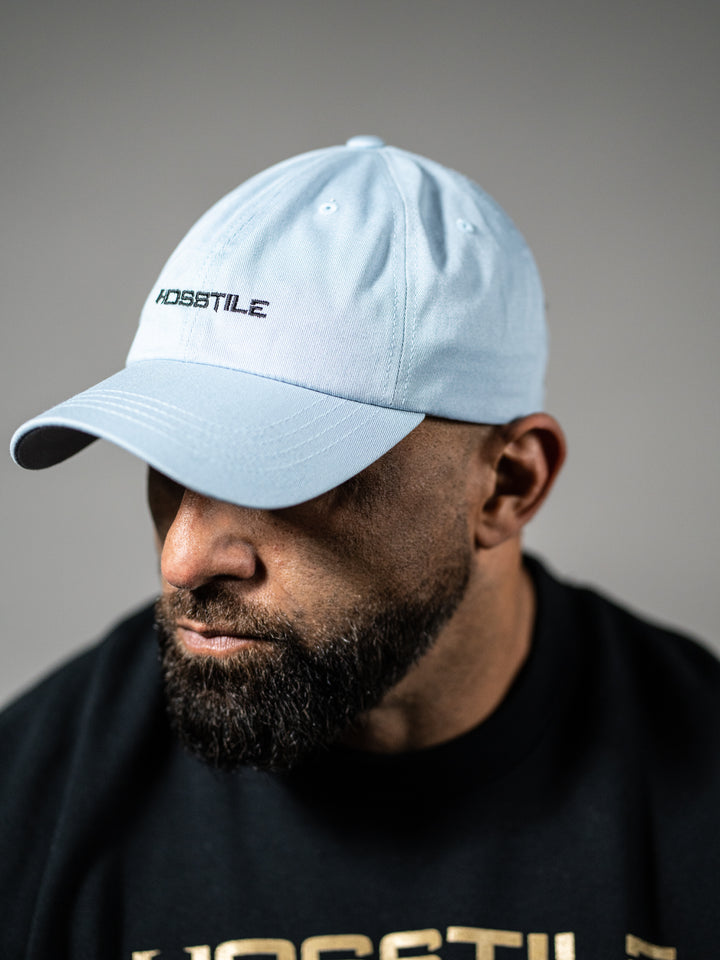 Hosstile dad hat Model Bodybuilder Fouad Abiad light blue#color_light-blue