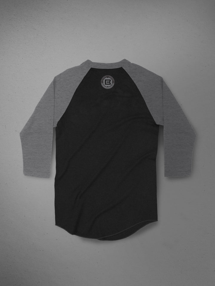 Bro Chat Raglan Baseball Tee#color_black-deep-heather