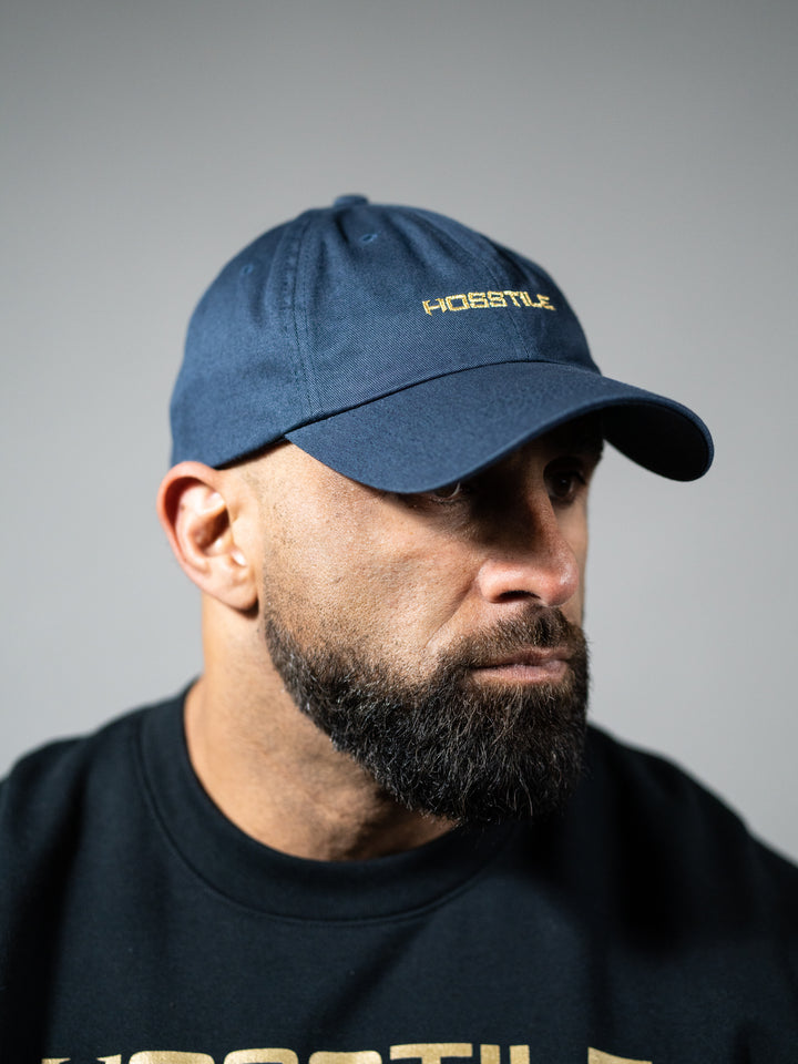 Hosstile dad hat Model Bodybuilder Fouad Abiad navy#color_navy