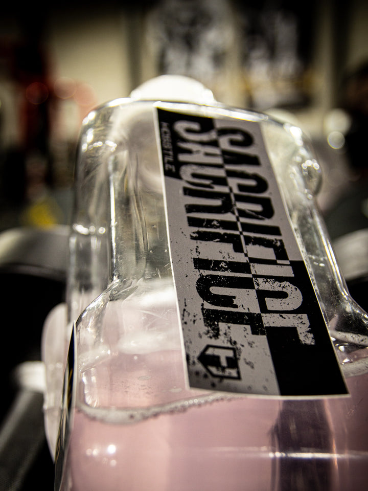 Hosstile Stickers on jug