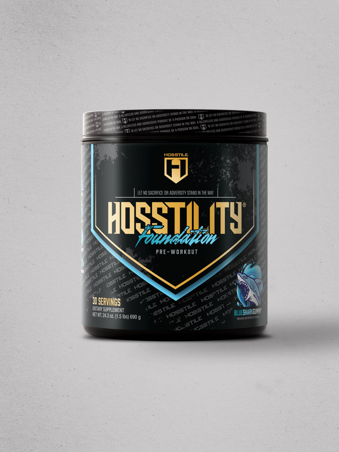 Sam Sulek Hosstile Hosstility Foundation Pre Workout - Blue Shark Gummy#flavor_blue-shark-gummy