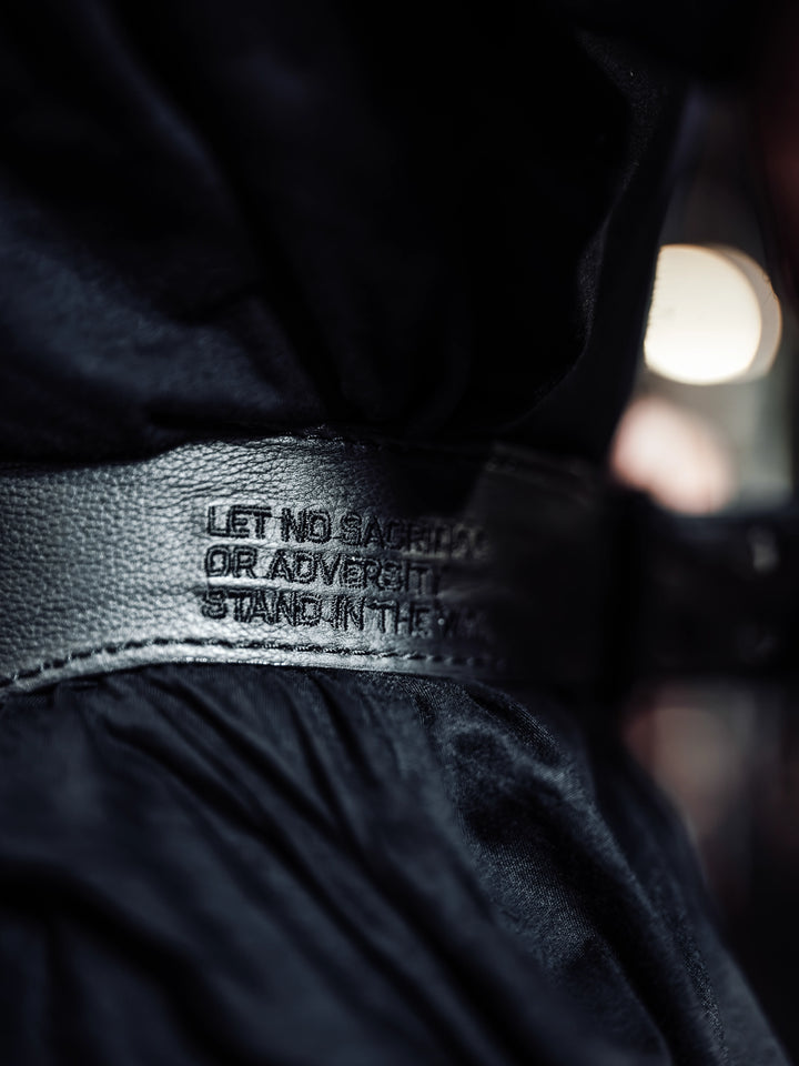Bodybuilder wearing the Leather Weight Lifting Belt