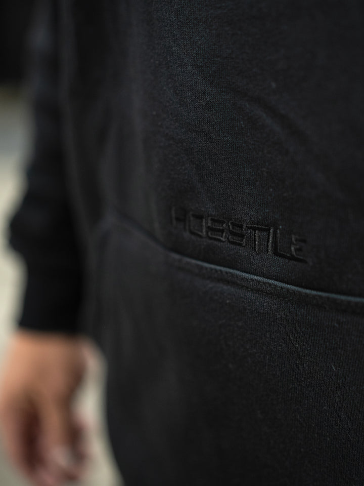 Relaxed Hoodie Model IFBB Pro Fouad Abiad#color_black