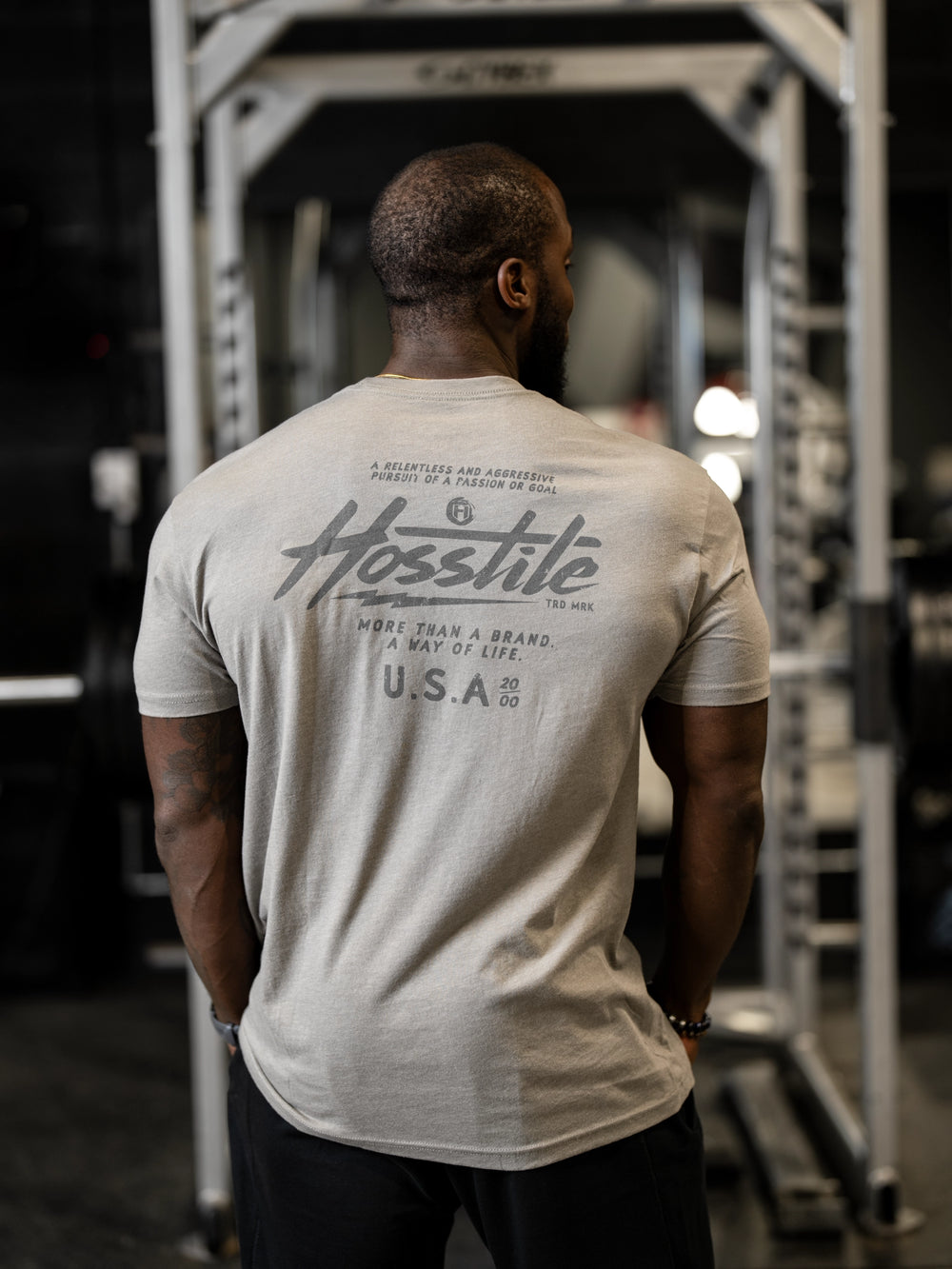 Speedshop Classic Workout T-Shirt - Stone Grey#color_stone-grey