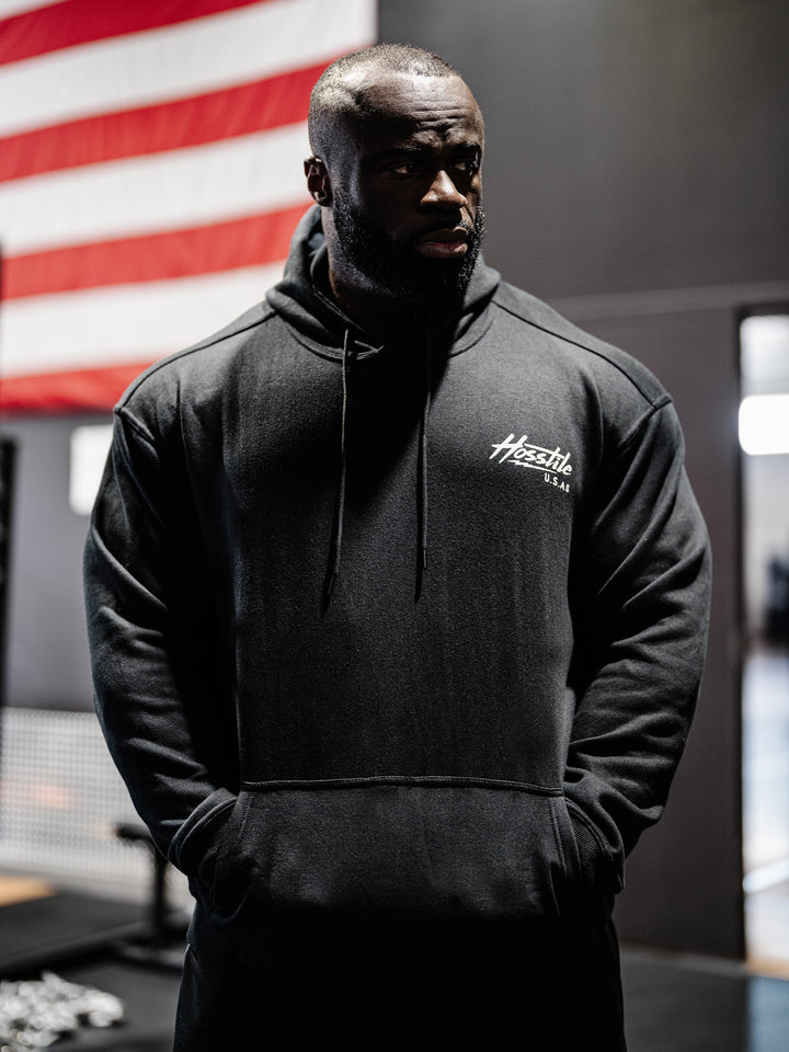 Speedshop Hoodie model Samson Dauda#color_black