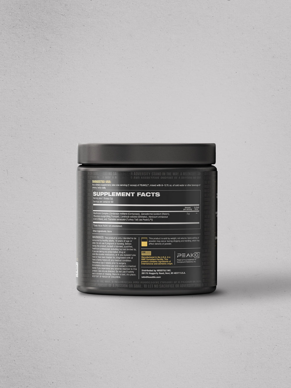 Hosstile Stacked Series PeakO2 Adaptogen Mushroom Complex