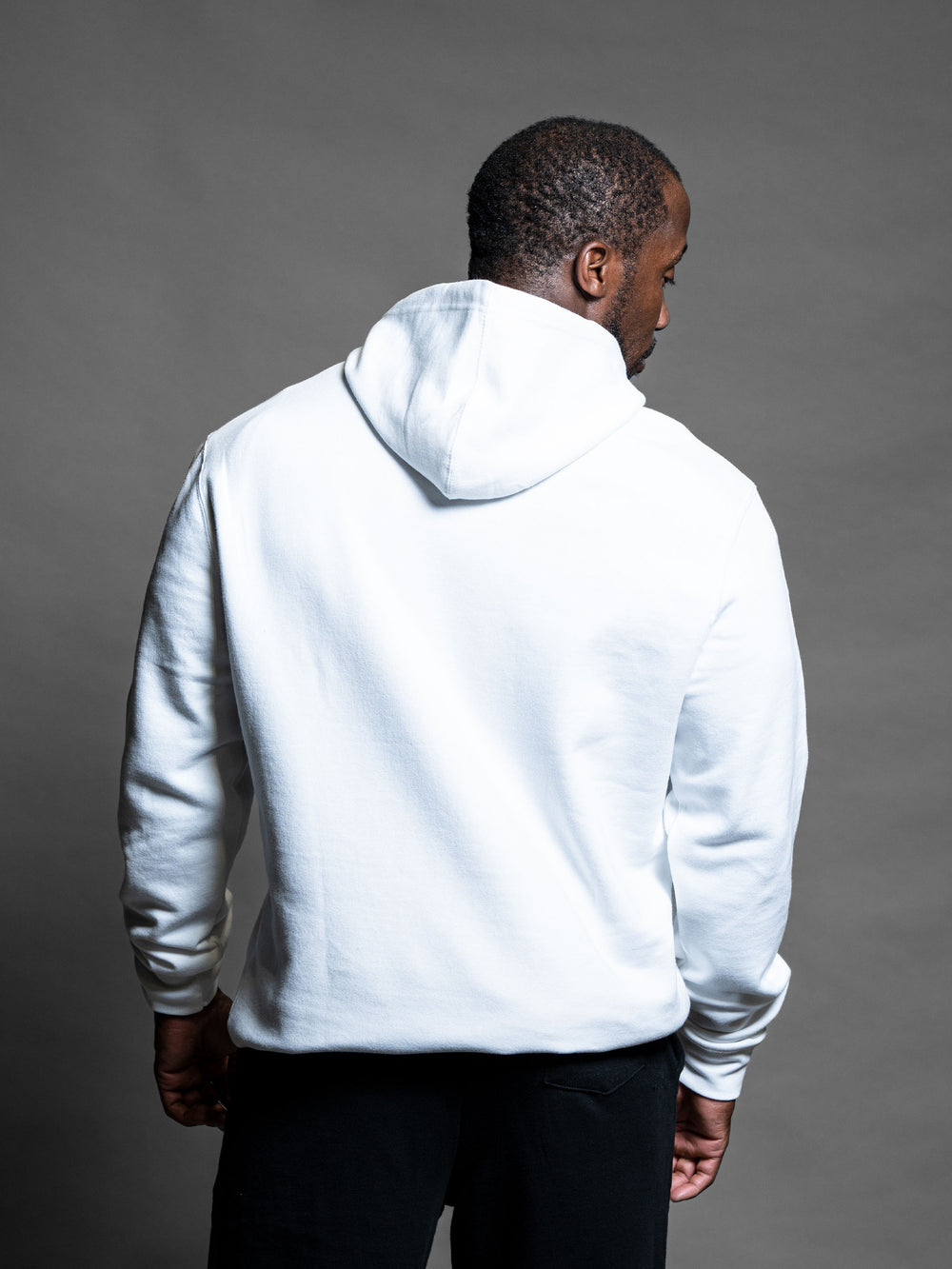 OG Hosstile Sacrifice Bodybuilding Workout Pullover Hoodie White - Model Bodybuilder Terry Bayley#color_white