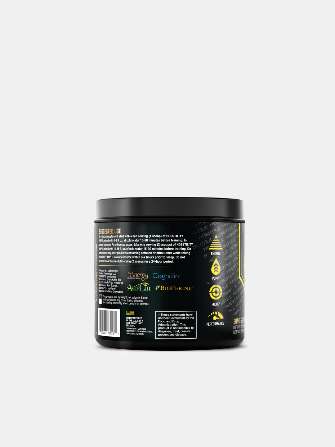 Hosstility Amped High Stim Pre Workout Raging Pineapple#flavor_raging-pineapple