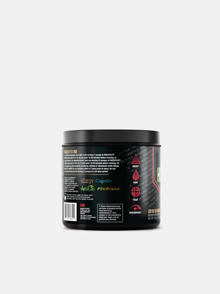 Hosstility Amped High Stim Pre Workout Poppin' Cherries#flavor_poppin-cherries