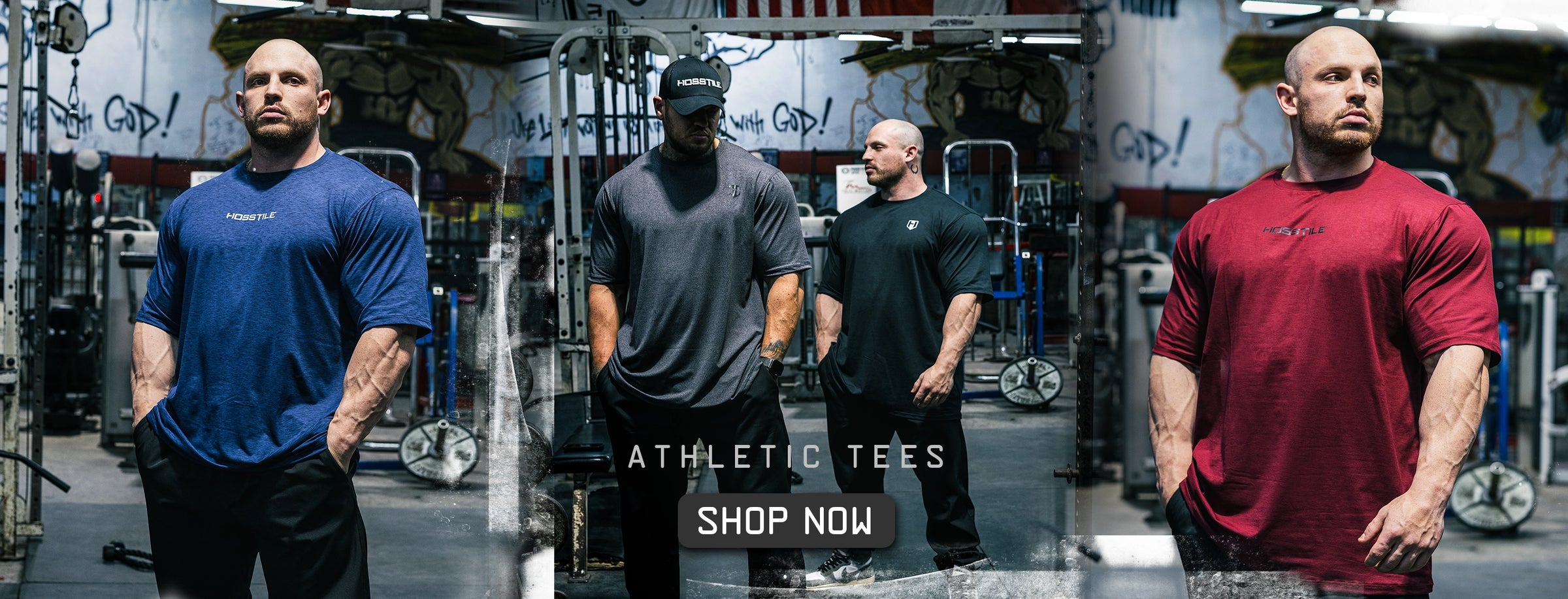 Bodybuilder Martin Fitzwater & Ben Chow wearing Athletic Tees