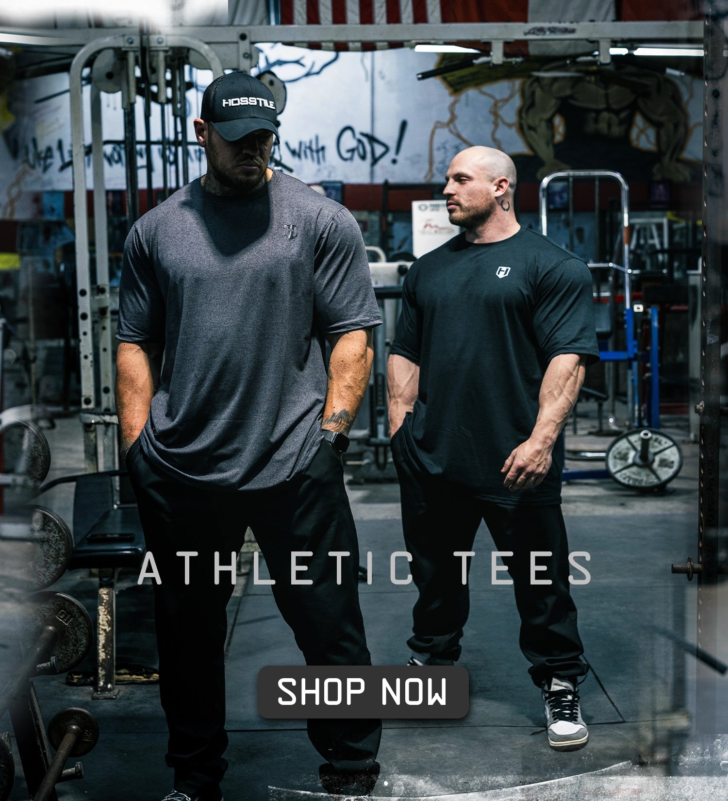 Bodybuilder Martin Fitzwater & Ben Chow wearing Athletic Tees