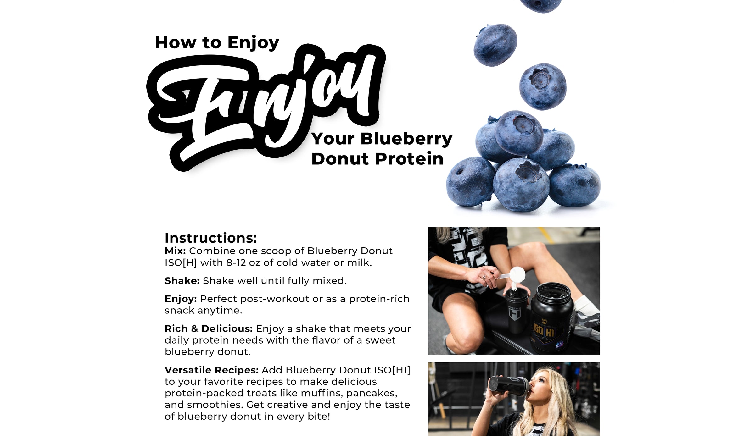 Directions for the New Blueberry Donut ISO[H1] Whey Protein Isolate