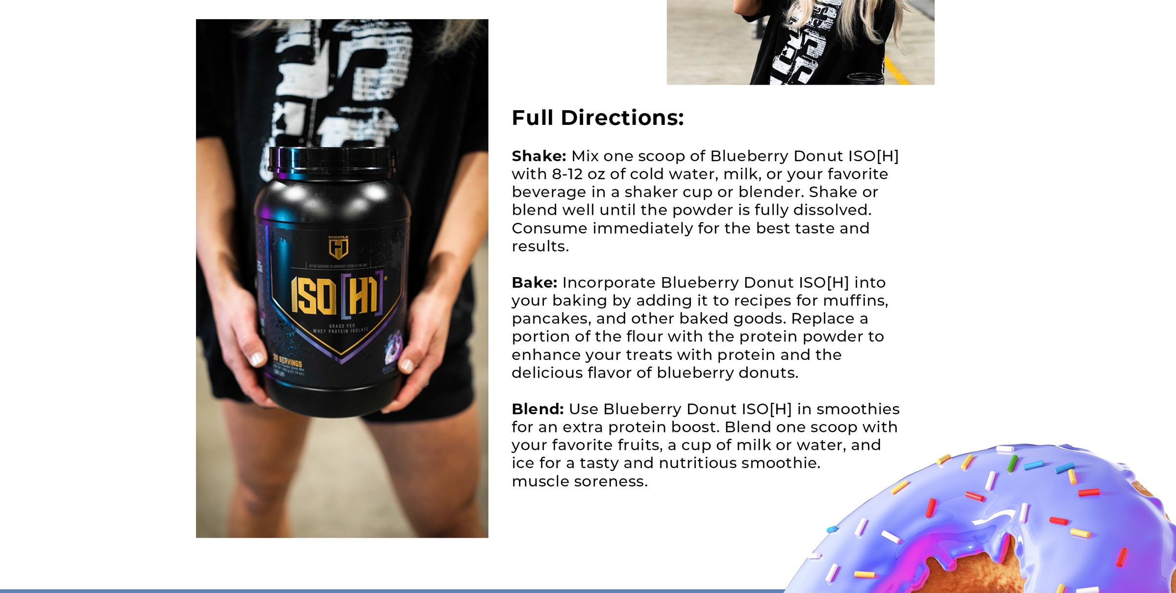 Directions for the New Blueberry Donut ISO[H1] Whey Protein Isolate