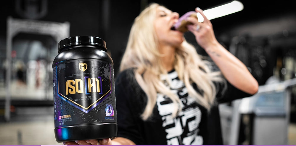 Athlete Drinking the New Blueberry Donut ISO[H1] Whey Protein Isolate