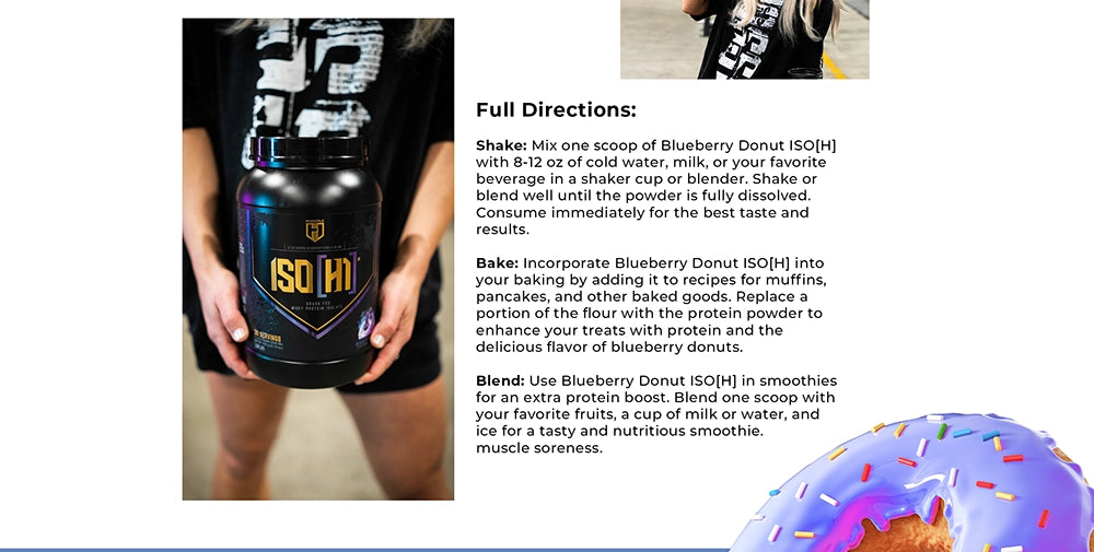 Directions for the New Blueberry Donut ISO[H1] Whey Protein Isolate