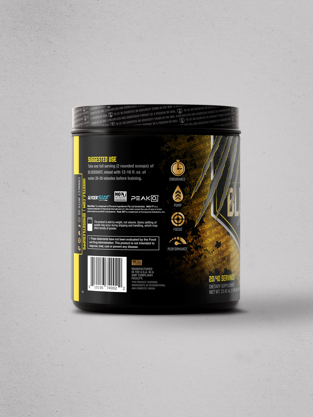 Bloodshot Non Stim Pre-Workout Limited Edition Samson Dauda Pineapple