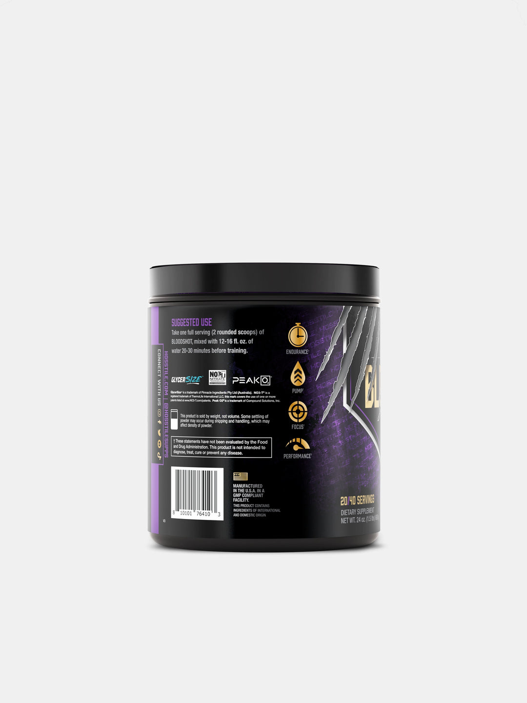 Bloodshot Non Stimulant Preworkout Roarin' Grape Samson Dauda Signature Series