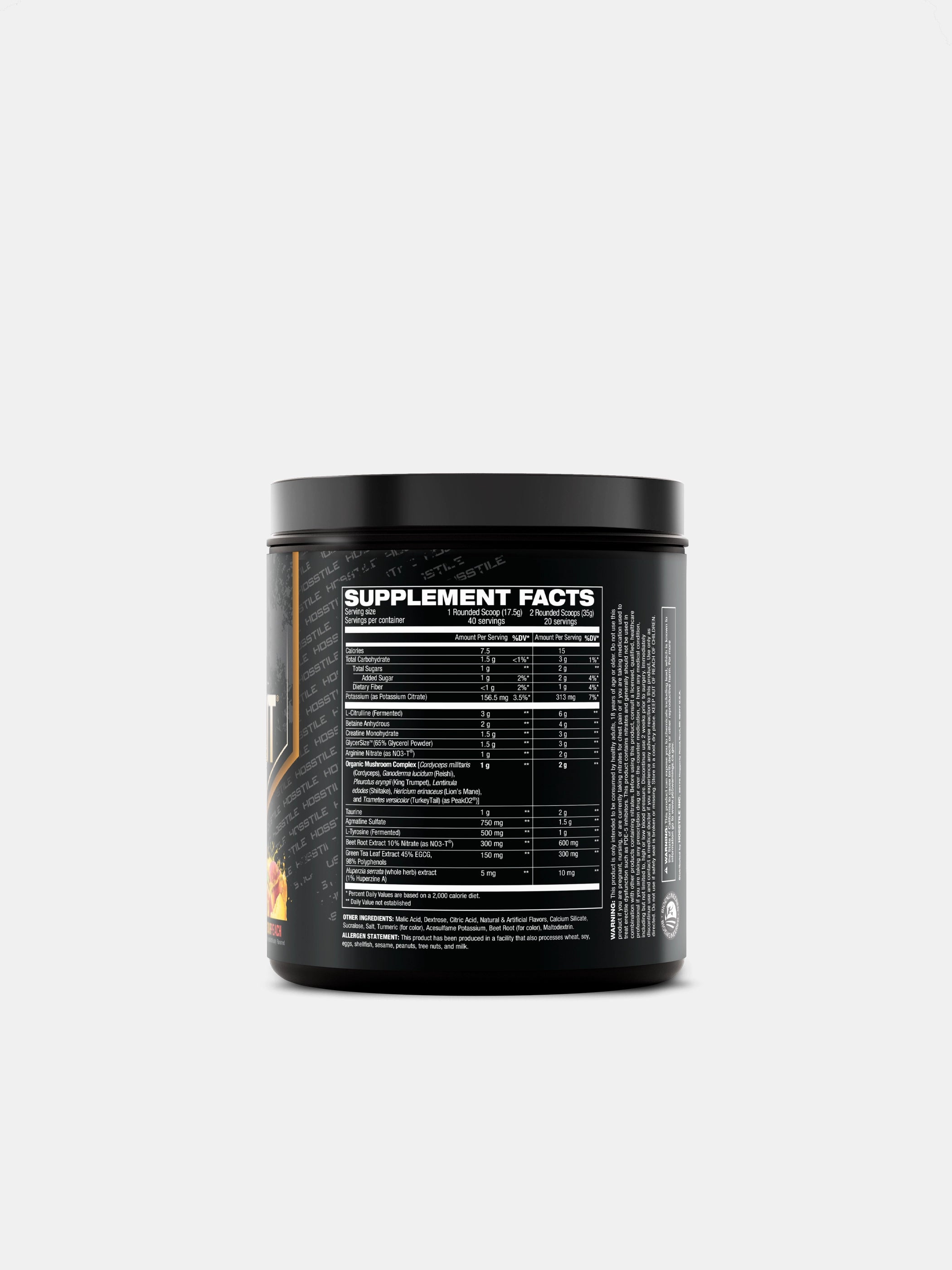 Hosstile Bloodshot Stim Free Pre-workout Sour Peach#flavor_sour-peach