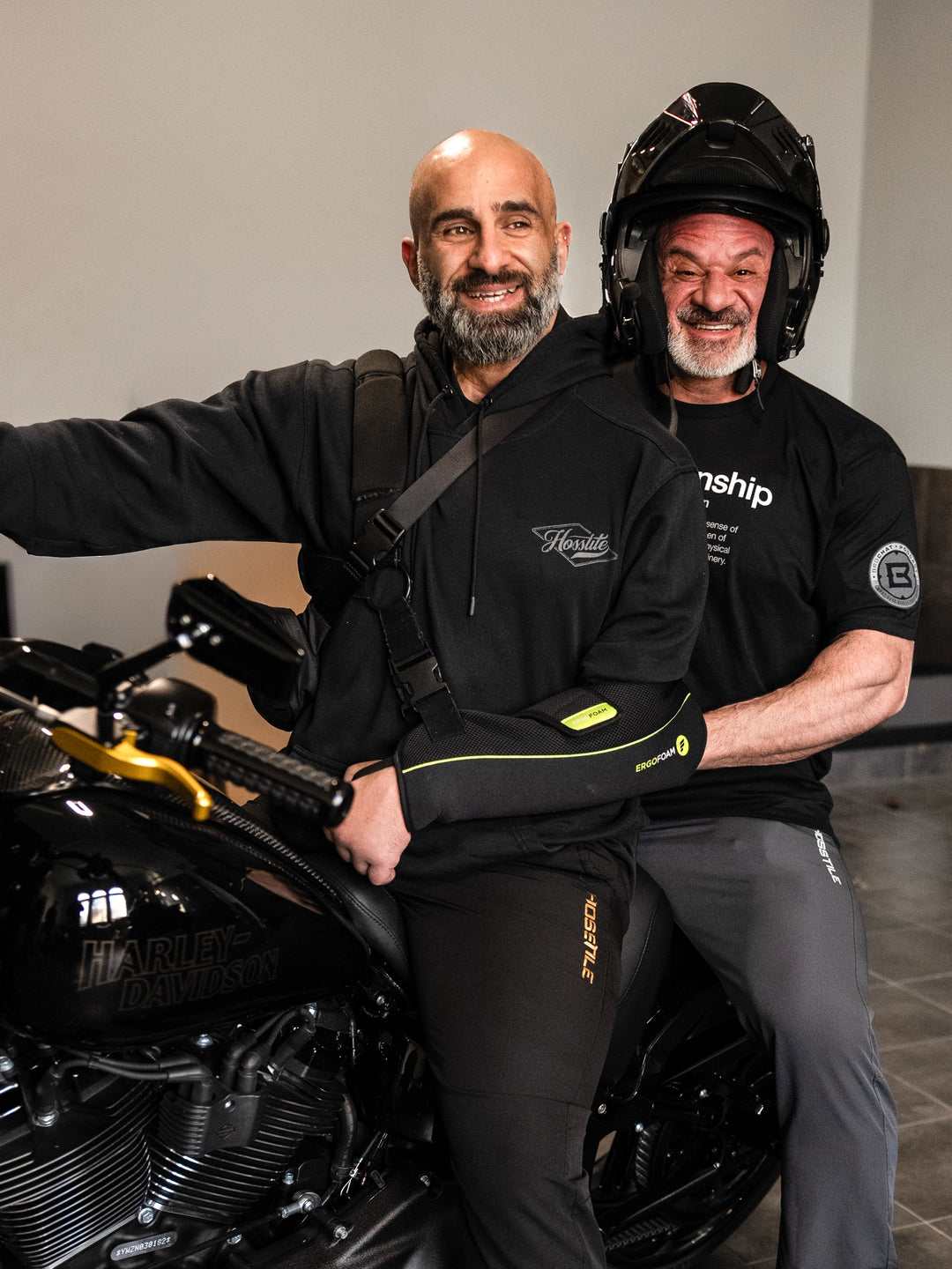 Paul Lauzon wearing the Brolationship Tee in Black#color_black