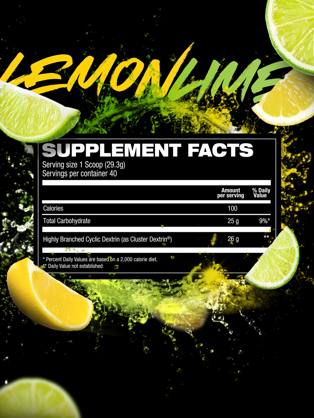 Hosstile CDX Cluster Dextrin Highly Branched Cyclic Dextrin Lemon Lime#flavor_lemon-lime