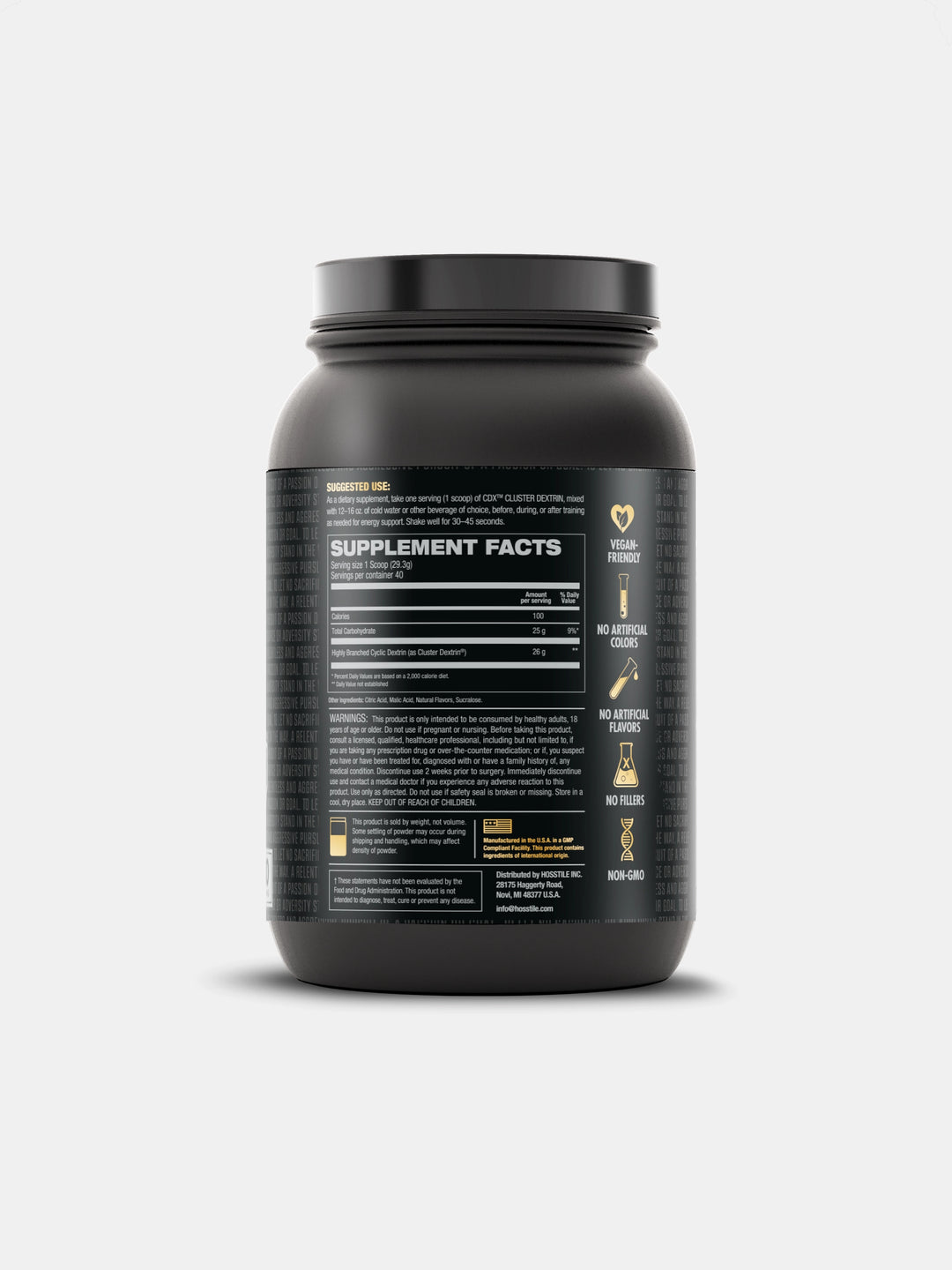 Hosstile CDX Cluster Dextrin Highly Branched Cyclic Dextrin Lemon Lime#flavor_lemon-lime