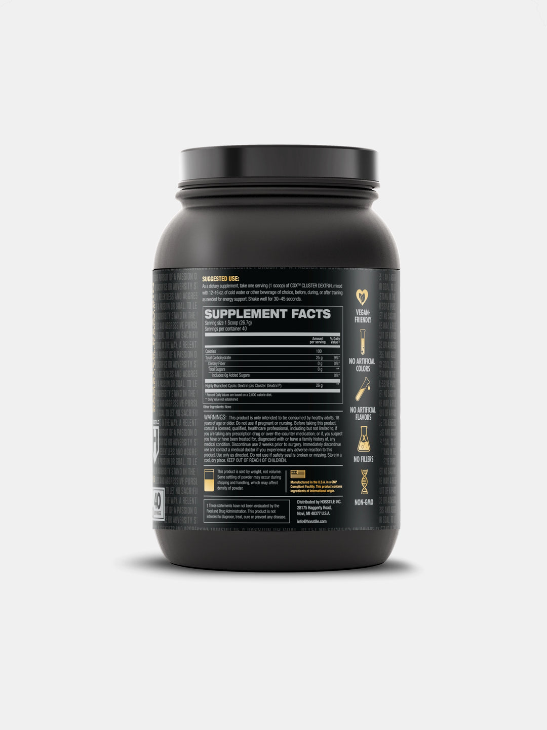 Hosstile CDX Cluster Dextrin Highly Branched Cyclic Dextrin Unflavored#flavor_unflavored