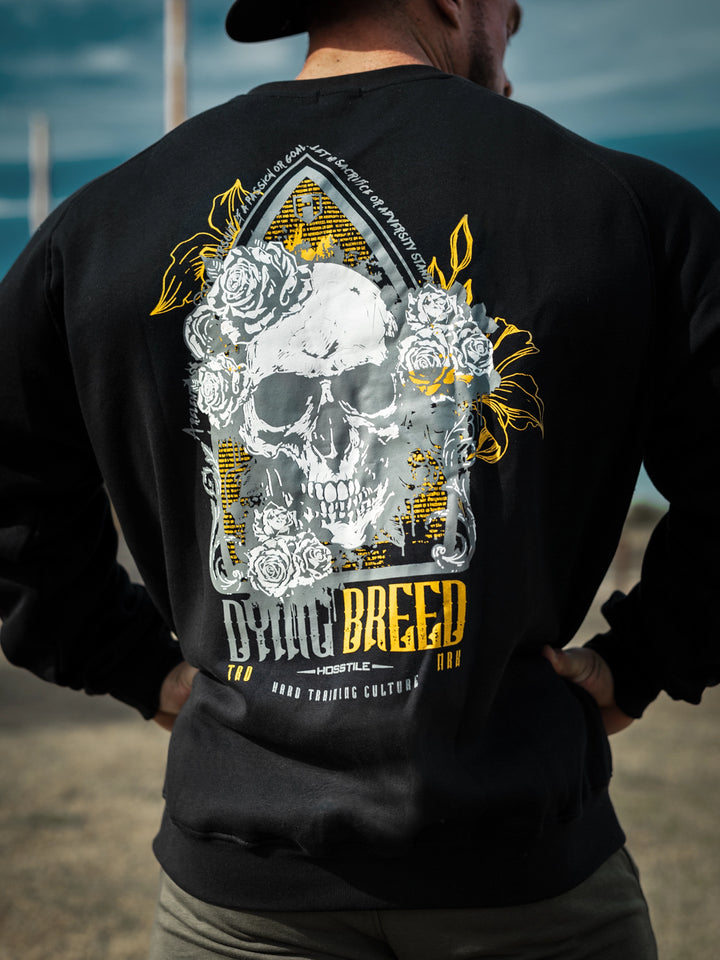 Bodybuilder wearing the Dying Breed Crew Sweatshirt#color_black