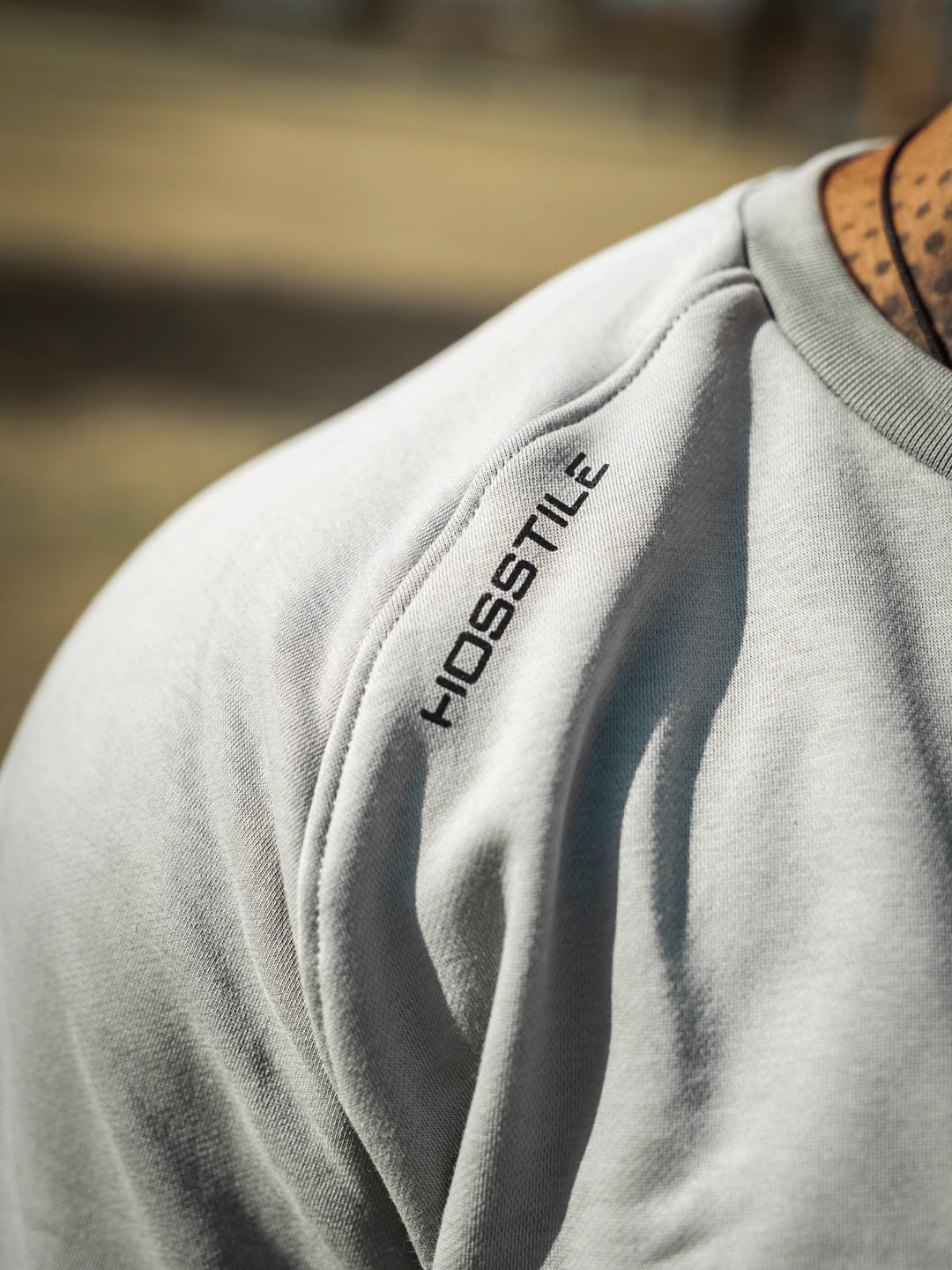 Bodybuilder wearing the Dying Breed Crew Sweatshirt#color_grey