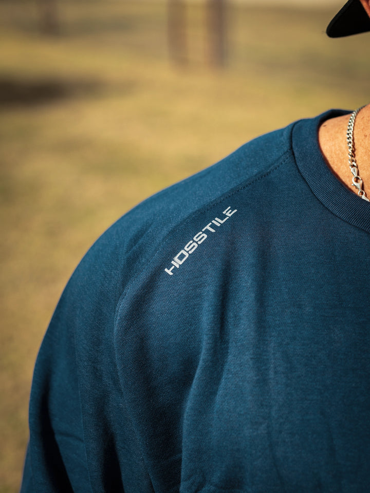 Bodybuilder wearing the Dying Breed Crew Sweatshirt#color_navy