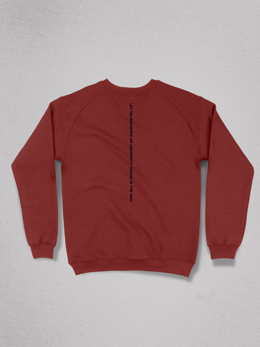 Distressed crew neck gym sweatshirt#color_deep-cherry