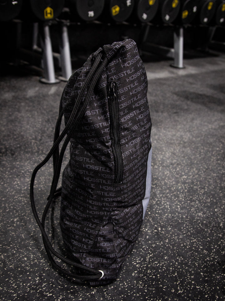 Hosstile Canvas Drawstring Bag in the gym