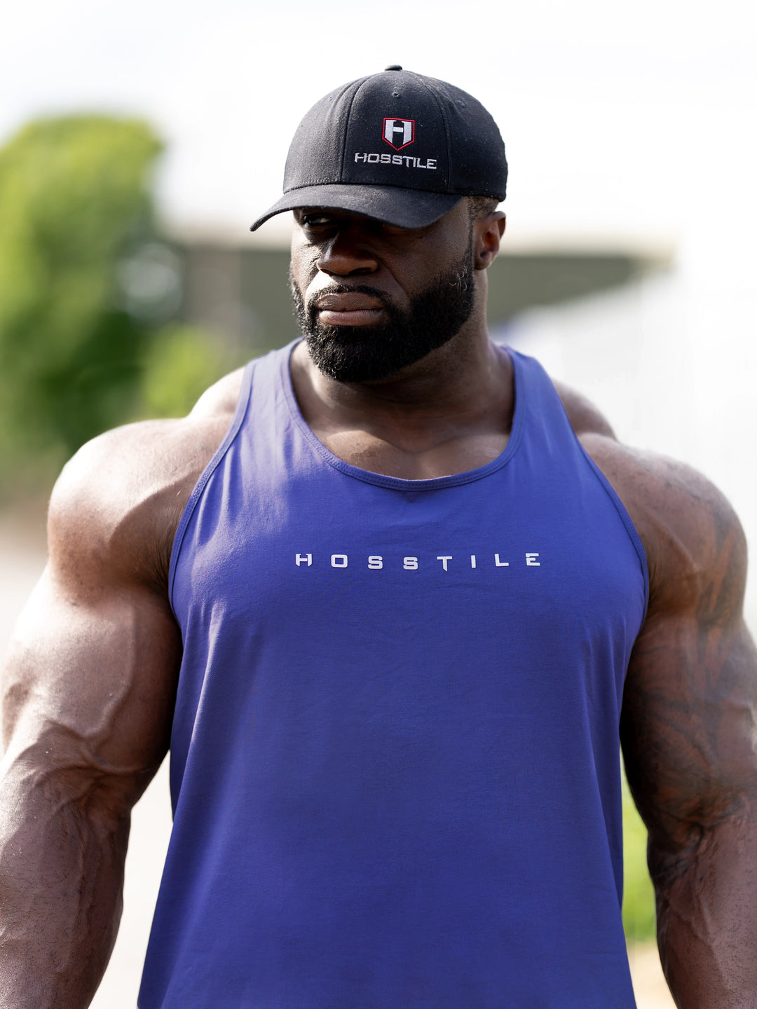 Foundation Men's Workout Tank Top - Cobalt - Model Bodybuilder Samson Dauda#color_cobalt