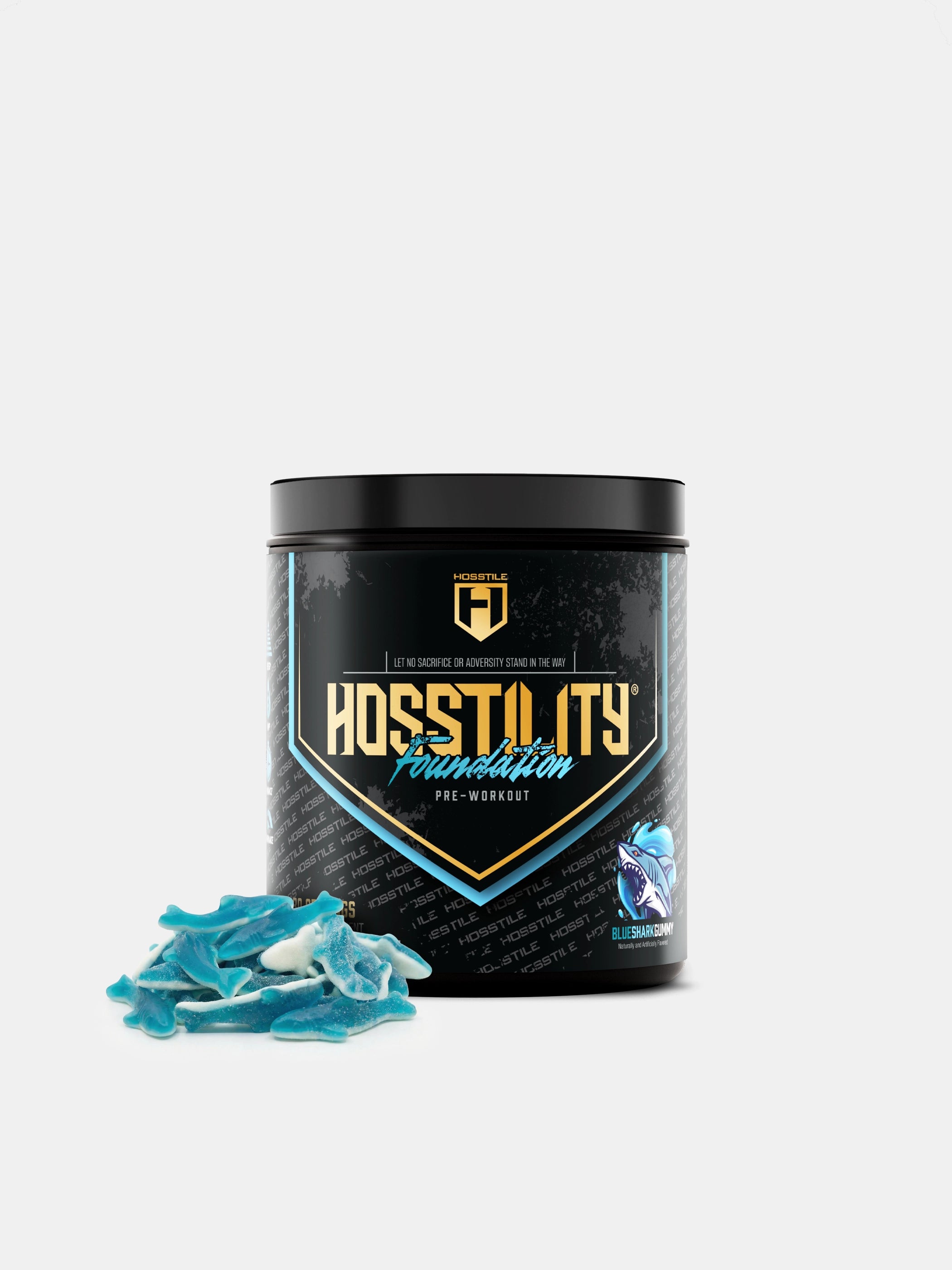 Sam Sulek Hosstile Hosstility Foundation Pre Workout - Blue Shark Gummy#flavor_blue-shark-gummy