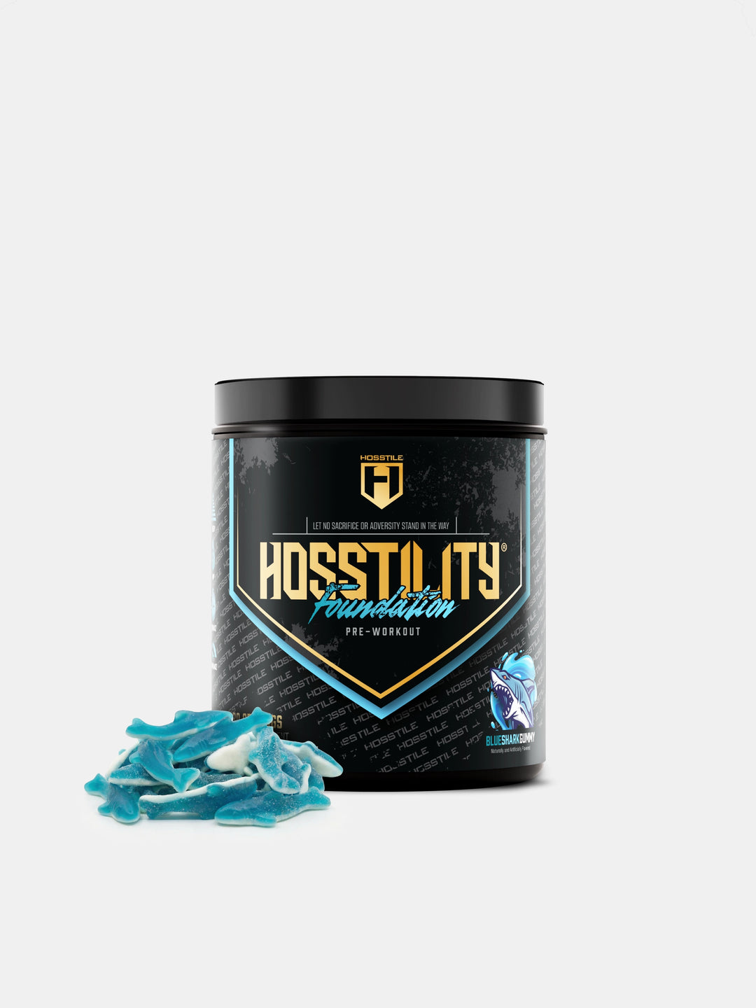Sam Sulek Hosstile Hosstility Foundation Pre Workout - Blue Shark Gummy#flavor_blue-shark-gummy