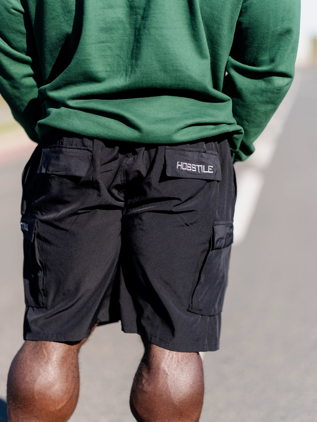 Hosstile Gym Cargo Shorts - Black - Samson Dauda#color_black