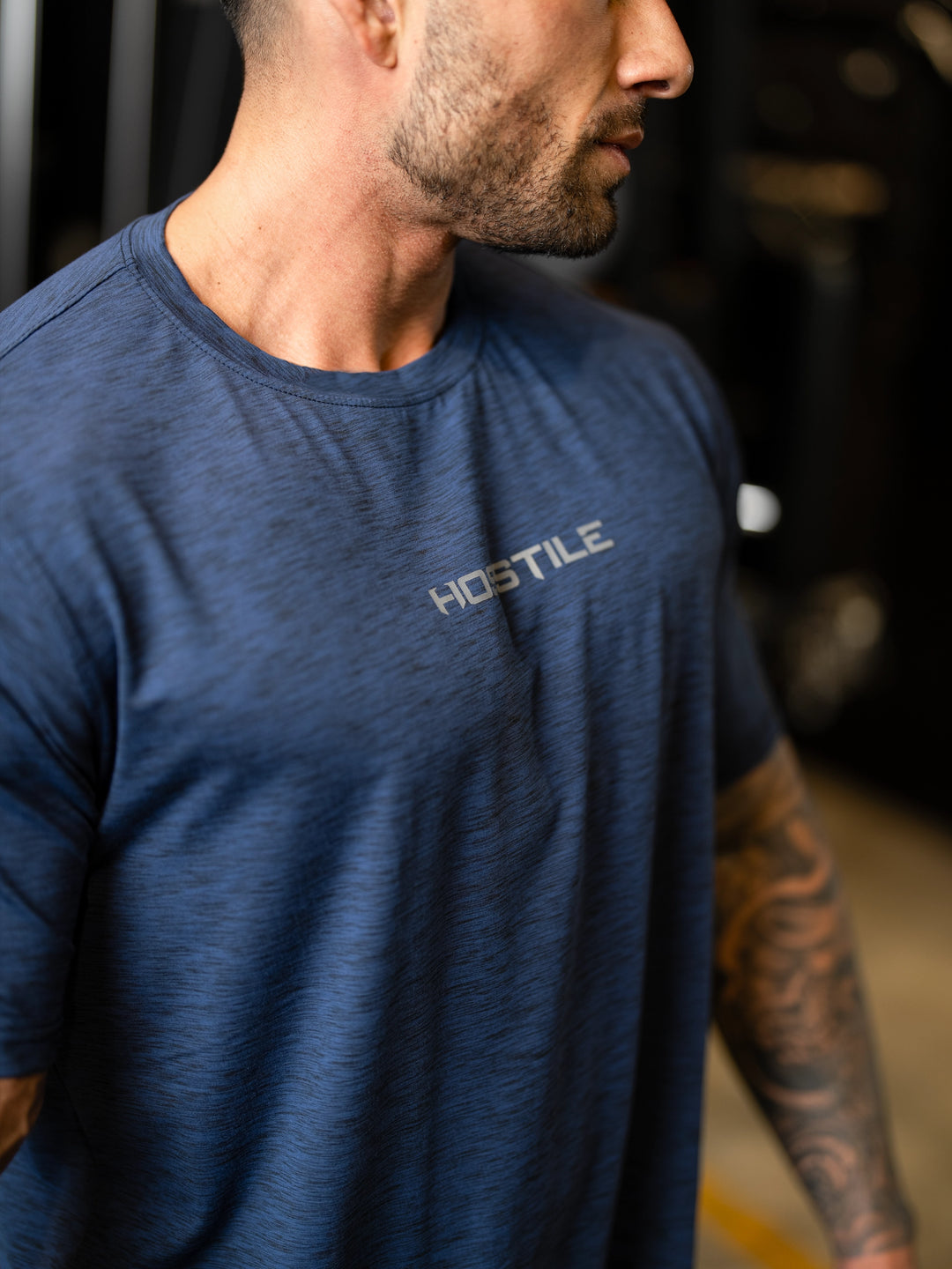 Shield Athletic Tee Hosstile Premium Stretch Gym T Shirt