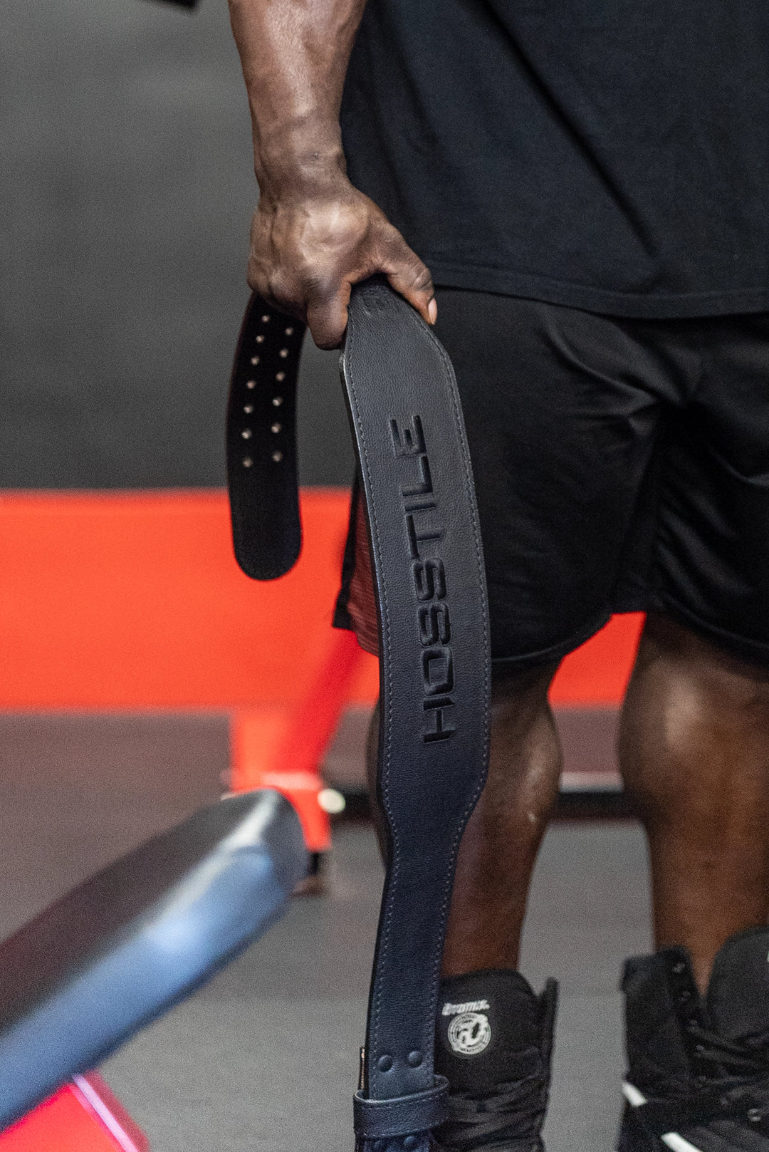 Leather Weight Lifting Belt Model Bodybuilder Samson Dauda