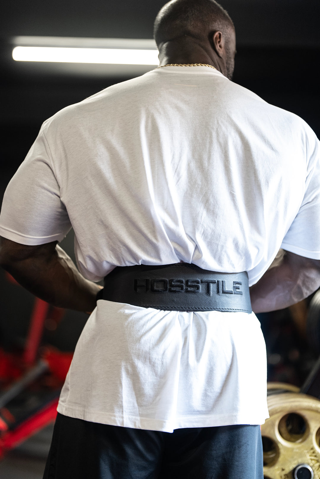 Mr. Olympia Samson Dauda wearing the Leather Weight Lifting Belt for Bodybuilding