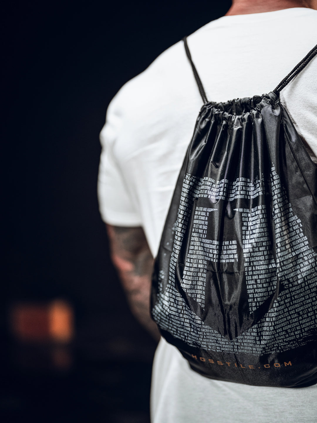 Dark Knight Drawstring Bag Hosstile Lightweight Gym Backpack