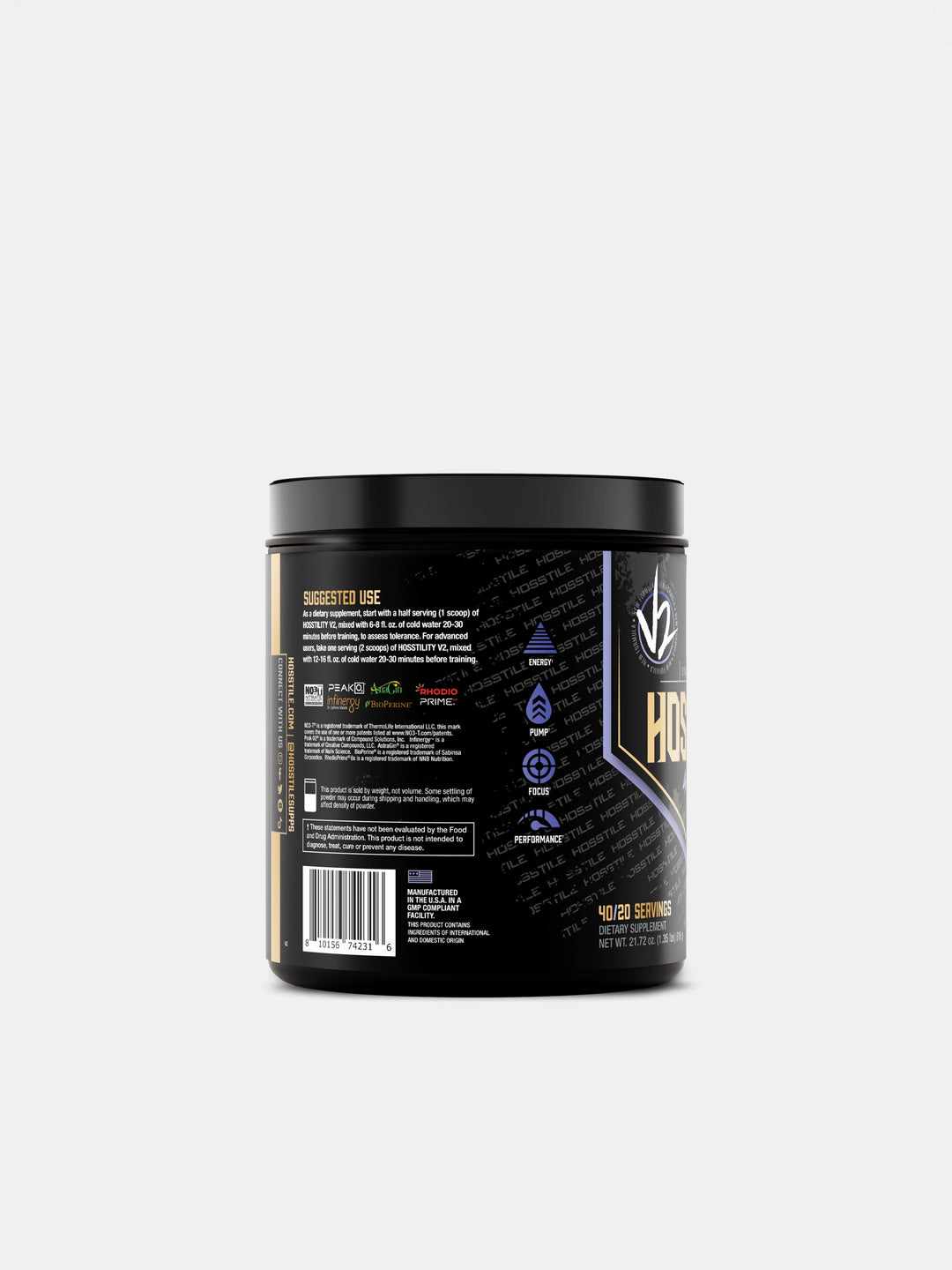Hosstility V2 Pre-Workout All-in-One Blue Raspberry#flavor_blue-raspberry
