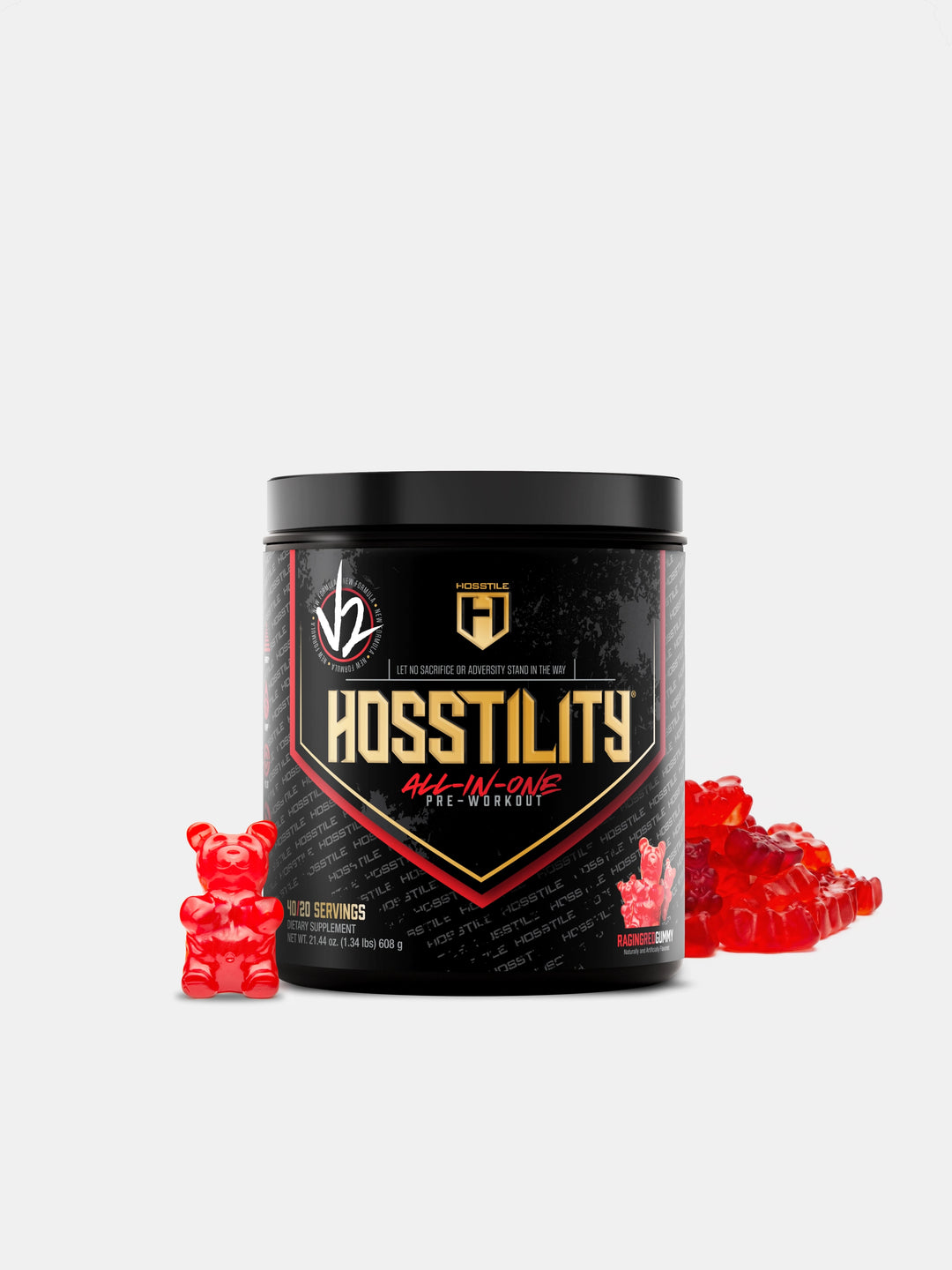 Hosstility V2 Pre-Workout All-in-One Raging Red Gummy#flavor_raging-red-gummy