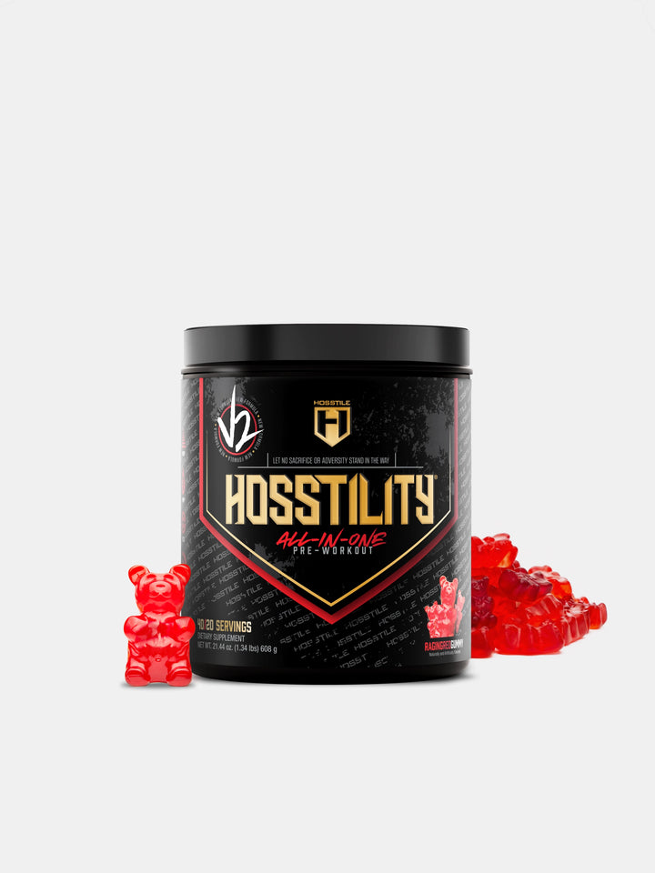 Hosstility V2 Pre-Workout All-in-One Raging Red Gummy#flavor_raging-red-gummy